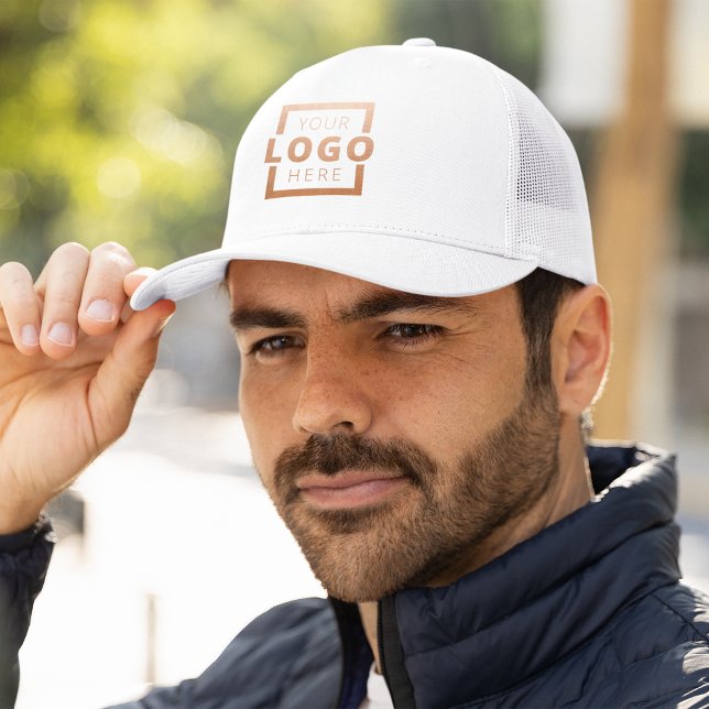 Custom Promotional Business Logo Uniform Rose Gold Trucker Hat (Creator Uploaded)