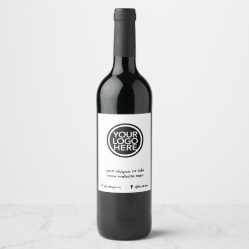 Custom Promotional Business Logo Wine Label