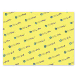 Custom promotional business logo yellow packaging tissue paper