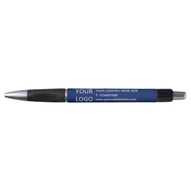 Custom Promotional Business Pen with Logo Text  (Front)