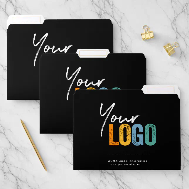 Custom Promotional File Folders with Company Logo | Zazzle