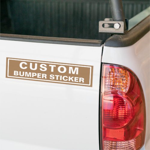 Custom Promotional Gold Bumper Sticker