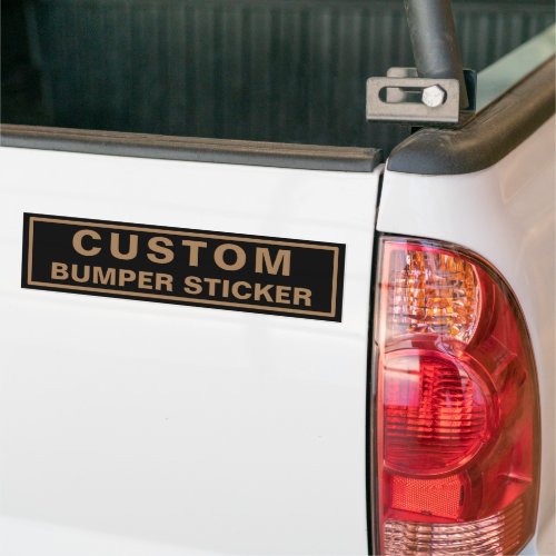 Custom Promotional Gold Bumper Sticker