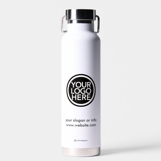 Custom Promotional Insulated Water Bottle – Logo (Front)