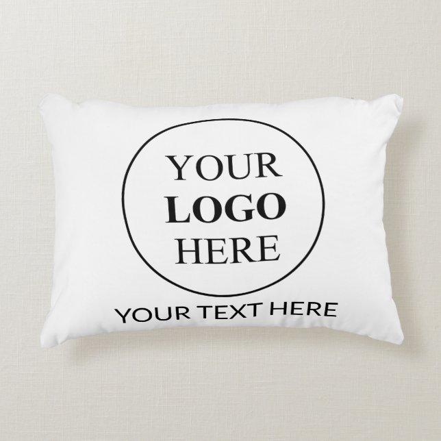 Custom Promotional Logo – No Minimum Order Accent Pillow (Front)