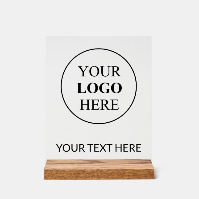 Custom Promotional Logo – No Minimum Order Acrylic Sign (Front)