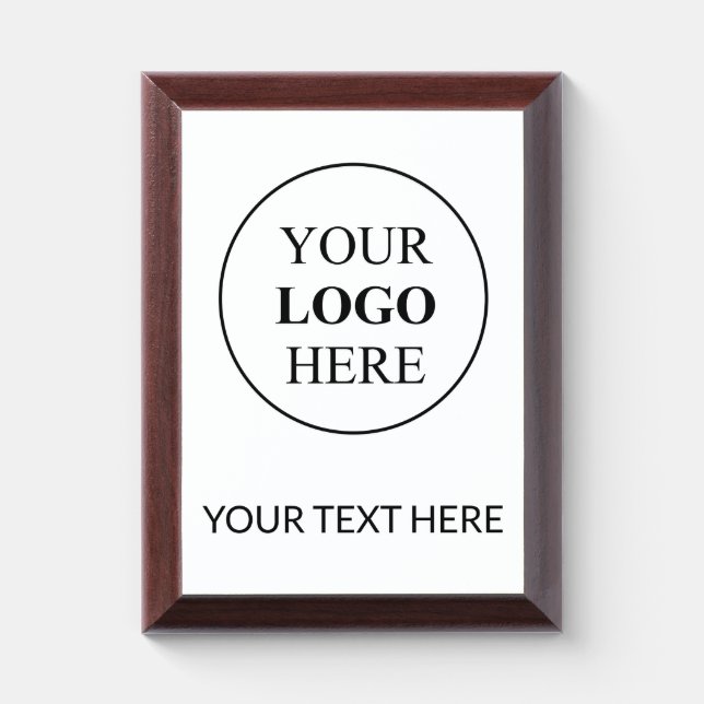 Custom Promotional Logo – No Minimum Order Award Plaque (Vertical)