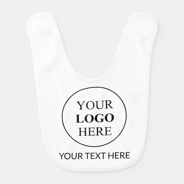 Custom Promotional Logo – No Minimum Order Baby Bib (Front)