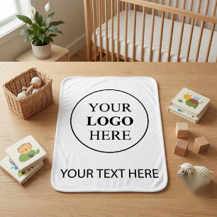 Custom Promotional Logo – No Minimum Order Baby Blanket