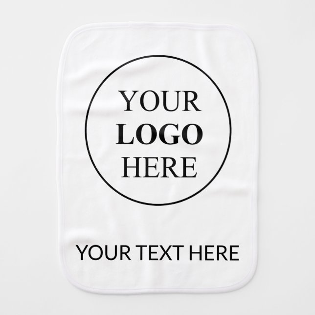 Custom Promotional Logo – No Minimum Order Baby Burp Cloth (Front)