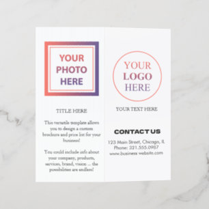 Custom Promotional Logo – No Minimum Order Brochure