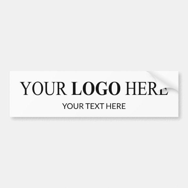 Custom Promotional Logo – No Minimum Order Bumper Sticker (Front)