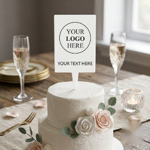 Custom Promotional Logo – No Minimum Order Cake Topper