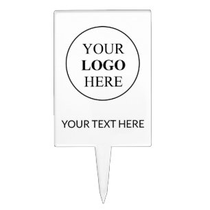 Custom Promotional Logo – No Minimum Order Cake Topper