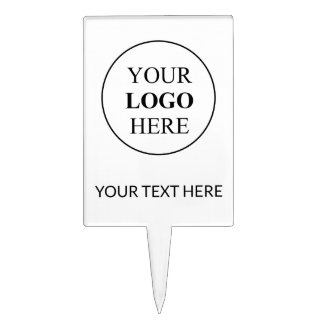 Custom Promotional Logo – No Minimum Order Cake Topper