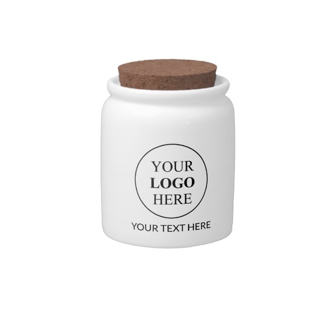 Custom Promotional Logo – No Minimum Order Candy Jar (Front)
