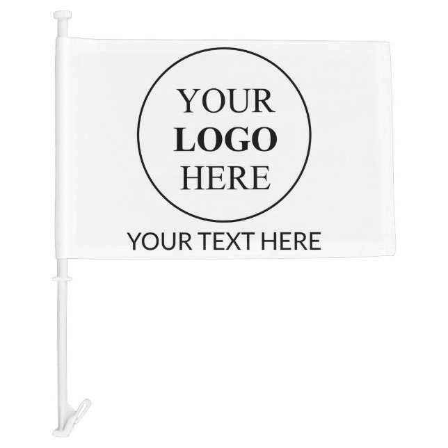 Custom Promotional Logo – No Minimum Order Car Flag (Front)