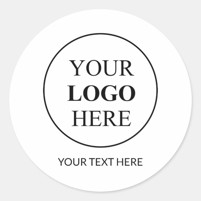 Custom Promotional Logo – No Minimum Order Classic Round Sticker (Front)
