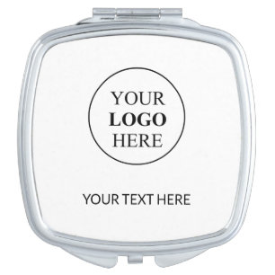 Custom Promotional Logo – No Minimum Order Compact Mirror