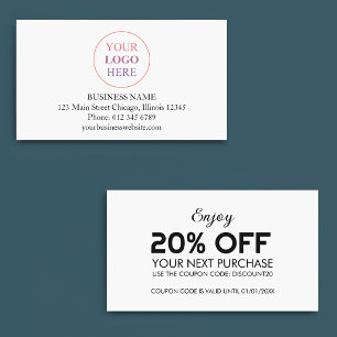 Custom Promotional Logo – No Minimum Order Discount Card