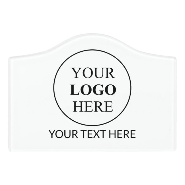 Custom Promotional Logo – No Minimum Order Door Sign (Small Crest Front)
