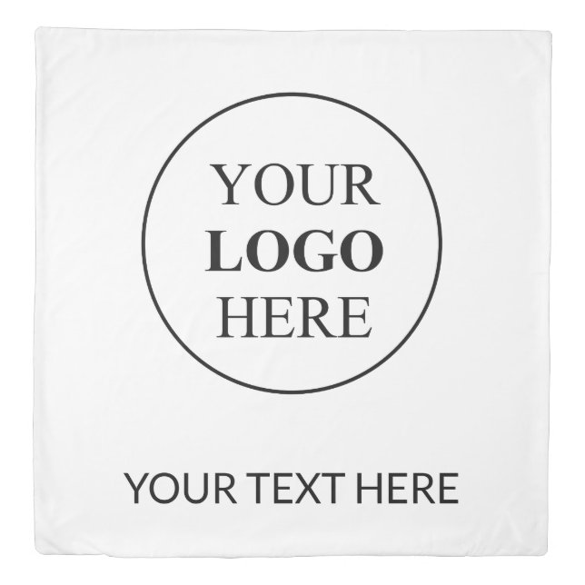 Custom Promotional Logo – No Minimum Order Duvet Cover (Front)