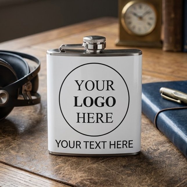 Custom Promotional Logo – No Minimum Order Flask (Creator Uploaded)