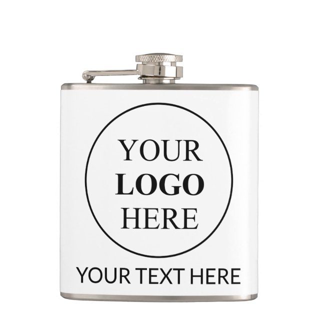 Custom Promotional Logo – No Minimum Order Flask (Front)
