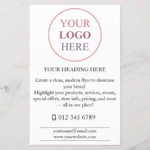 Custom Promotional Logo – No Minimum Order Flyer