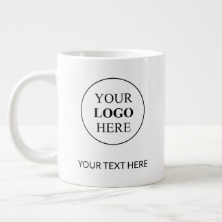 Custom Promotional Logo – No Minimum Order Giant Coffee Mug