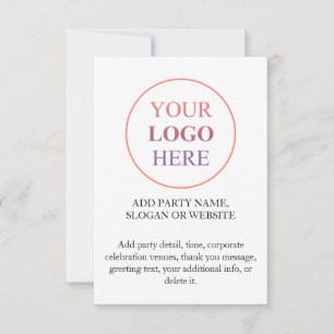 Custom Promotional Logo – No Minimum Order Invitation