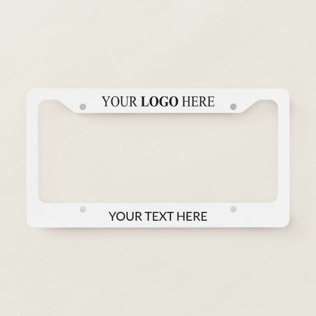 Custom Promotional Logo – No Minimum Order License Plate Frame (Front)