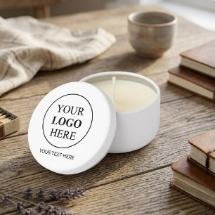 Custom Promotional Logo – No Minimum Order Mini Candle Favors