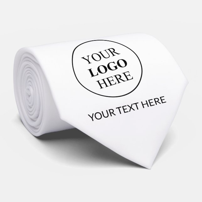 Custom Promotional Logo – No Minimum Order Neck Tie (Rolled)