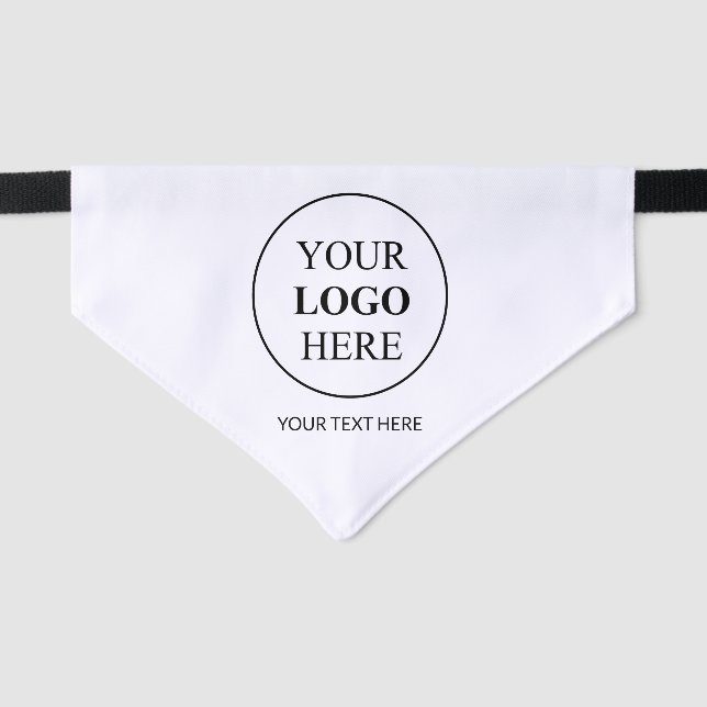 Custom Promotional Logo – No Minimum Order Pet Bandana Collar (Front)
