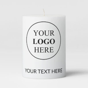 Custom Promotional Logo – No Minimum Order Pillar Candle