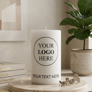 Custom Promotional Logo – No Minimum Order Pillar Candle
