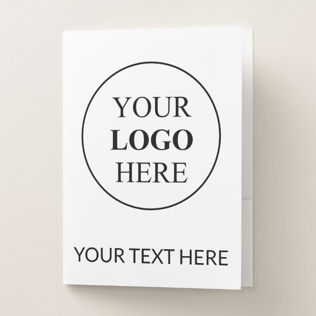 Custom Promotional Logo – No Minimum Order Pocket Folder (Front)