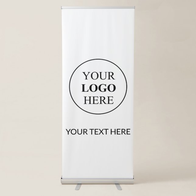 Custom Promotional Logo – No Minimum Order Retractable Banner (Front)