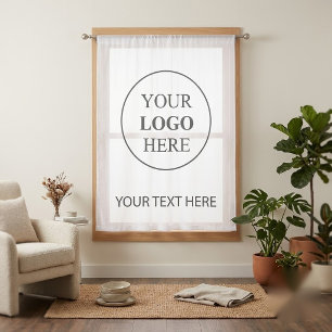Custom Promotional Logo – No Minimum Order Sheer Curtains