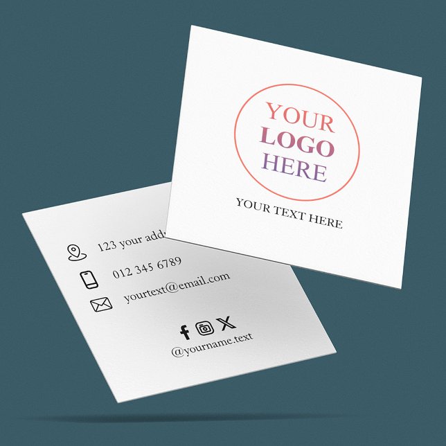 Custom Promotional Logo – No Minimum Order Square Business Card (Creator Uploaded)