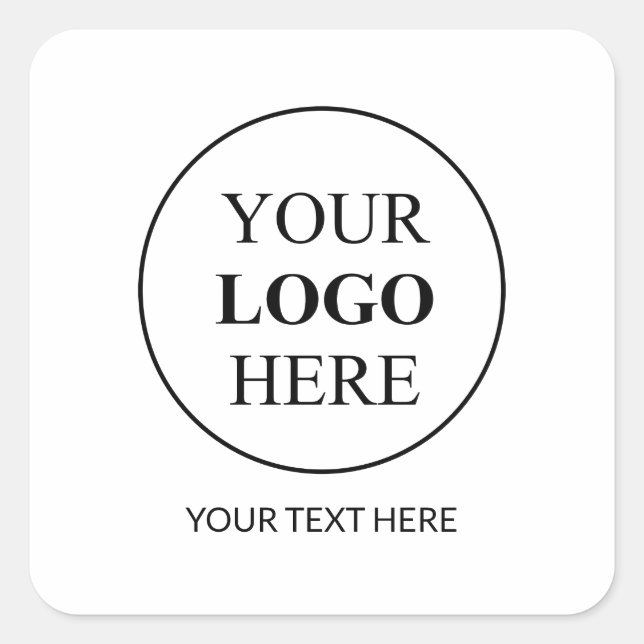 Custom Promotional Logo – No Minimum Order Square Sticker (Front)