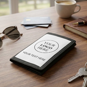 Custom Promotional Logo – No Minimum Order Trifold Wallet