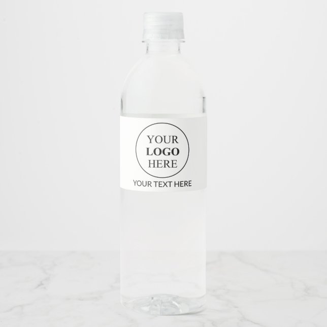 Custom Promotional Logo – No Minimum Order Water Bottle Label (Front)
