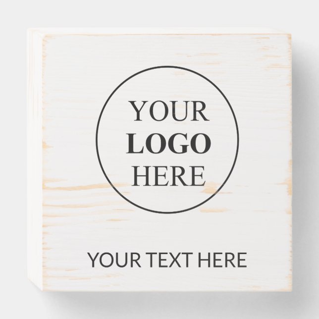 Custom Promotional Logo – No Minimum Order Wooden Box Sign (Front Horizontal)
