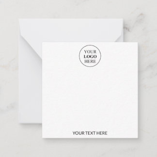 Custom Promotional Logo Note Card