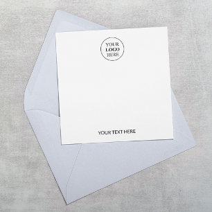 Custom Promotional Logo Note Card