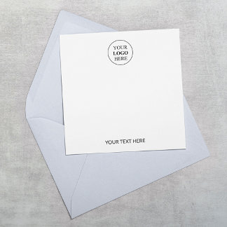 Custom Promotional Logo Note Card