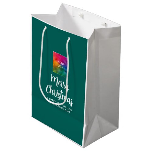 Custom Promotional Logo Template Merry Christmas Medium Gift Bag