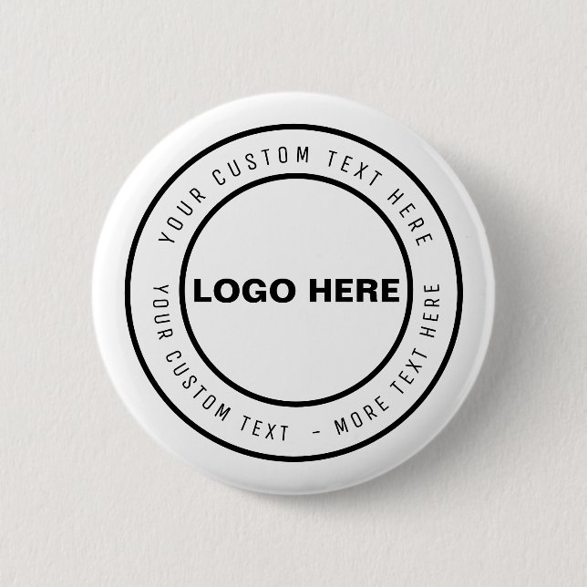 Custom Promotional Marketing BUTTONwith Business Button (Front)